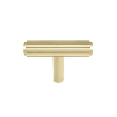 Ashley Norton MT4404 Lucerne Reeded T-Bar in Satin Brass