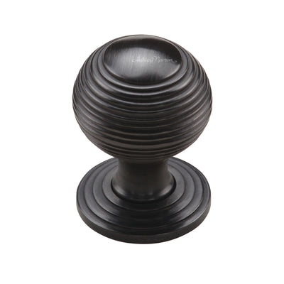 Ashley Norton MT0973 Reeded Cabinet Knob in Dark Oil Rubbed