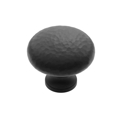 Ashley Norton H117 Hammered Round Knob in Matte Black