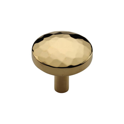 Ashley Norton MT3877 Tayo Hammered Cabinet Knob in Unlacquered Brass