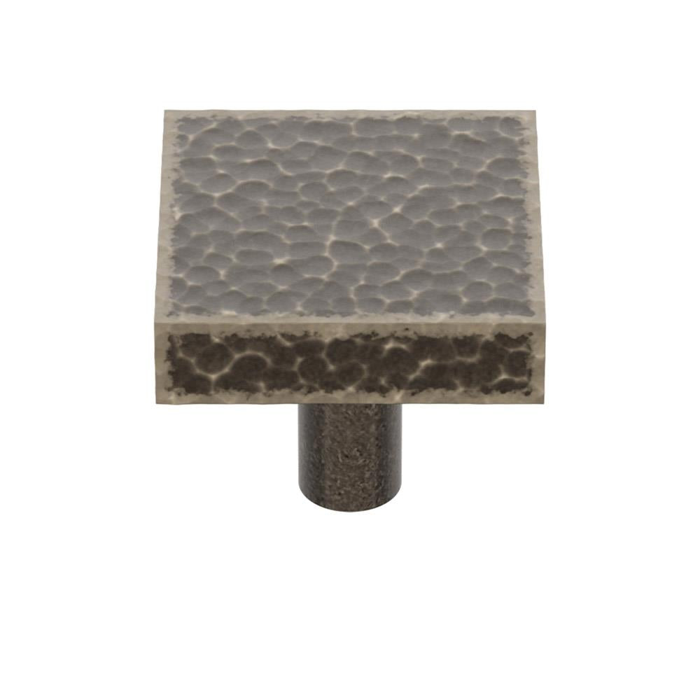Ashley Norton H3897 Hammered Square Knob in Medium White Bronze