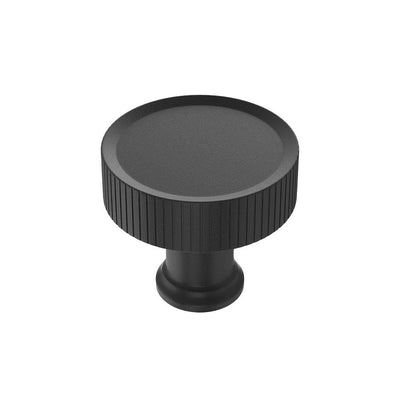 Ashley Norton MT4660 Blackburn Reeded Knob in Flat Black