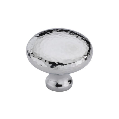 Ashley Norton MK0117 Hammered Round Cabinet Knob in Polished Nickel