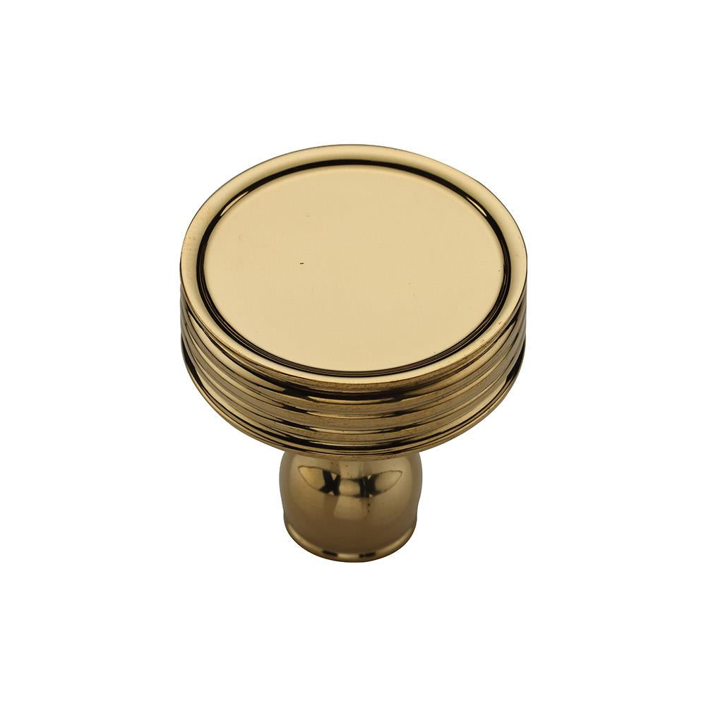 Ashley Norton MT4547 Ridged Knob in Unlacquered Brass