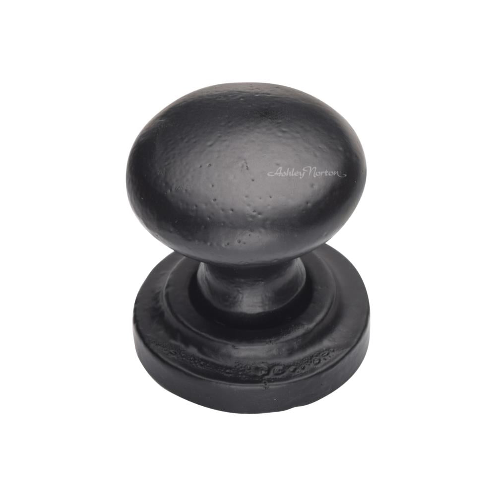 Ashley Norton 113 Round Knob on Rose in Matte Black