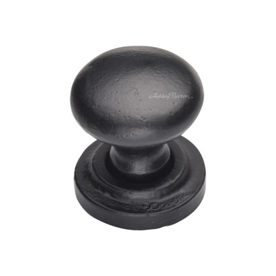 Ashley Norton 113 Round Knob on Rose in Matte Black