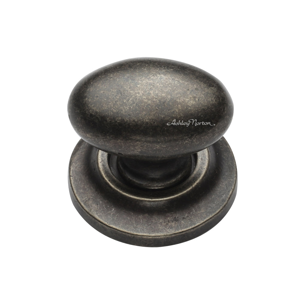 Ashley Norton 114 Egg Knob on Rose in Medium White Bronze