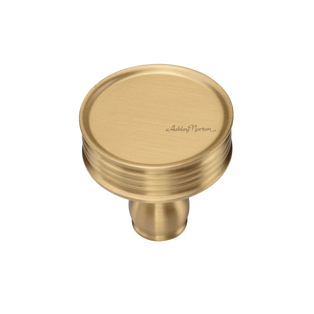 Ashley Norton MT4547 Ridged Knob in Satin Brass