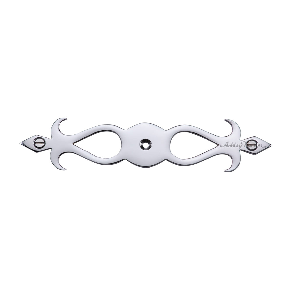 Ashley Norton MT42FL Fleur-de-Lis Backplate in Polished Chrome
