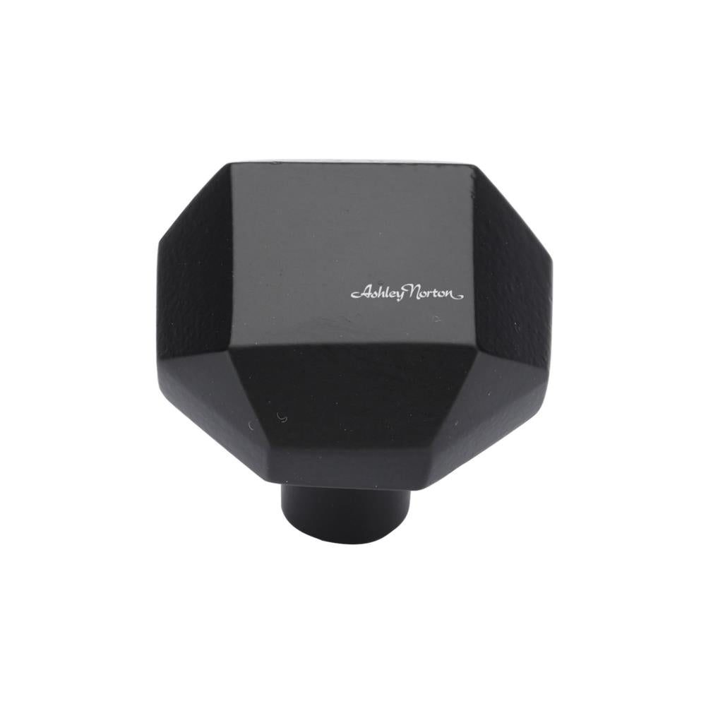 Ashley Norton 3995 Faceted Knob in Matte Black