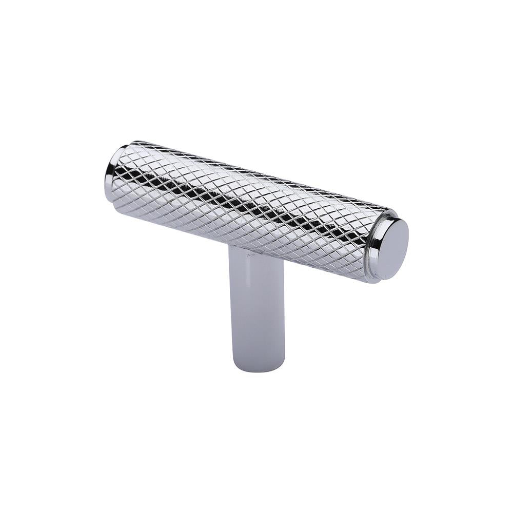 Ashley Norton MT4415 Knurled T-Bar Cabinet Knob in Polished Chrome