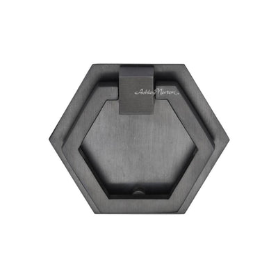Ashley Norton MT6347 Hex Backplate Drop Pull in Dark Oil Rubbed