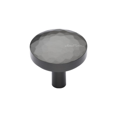 Ashley Norton MT3877 Tayo Hammered Cabinet Knob in Flat Black