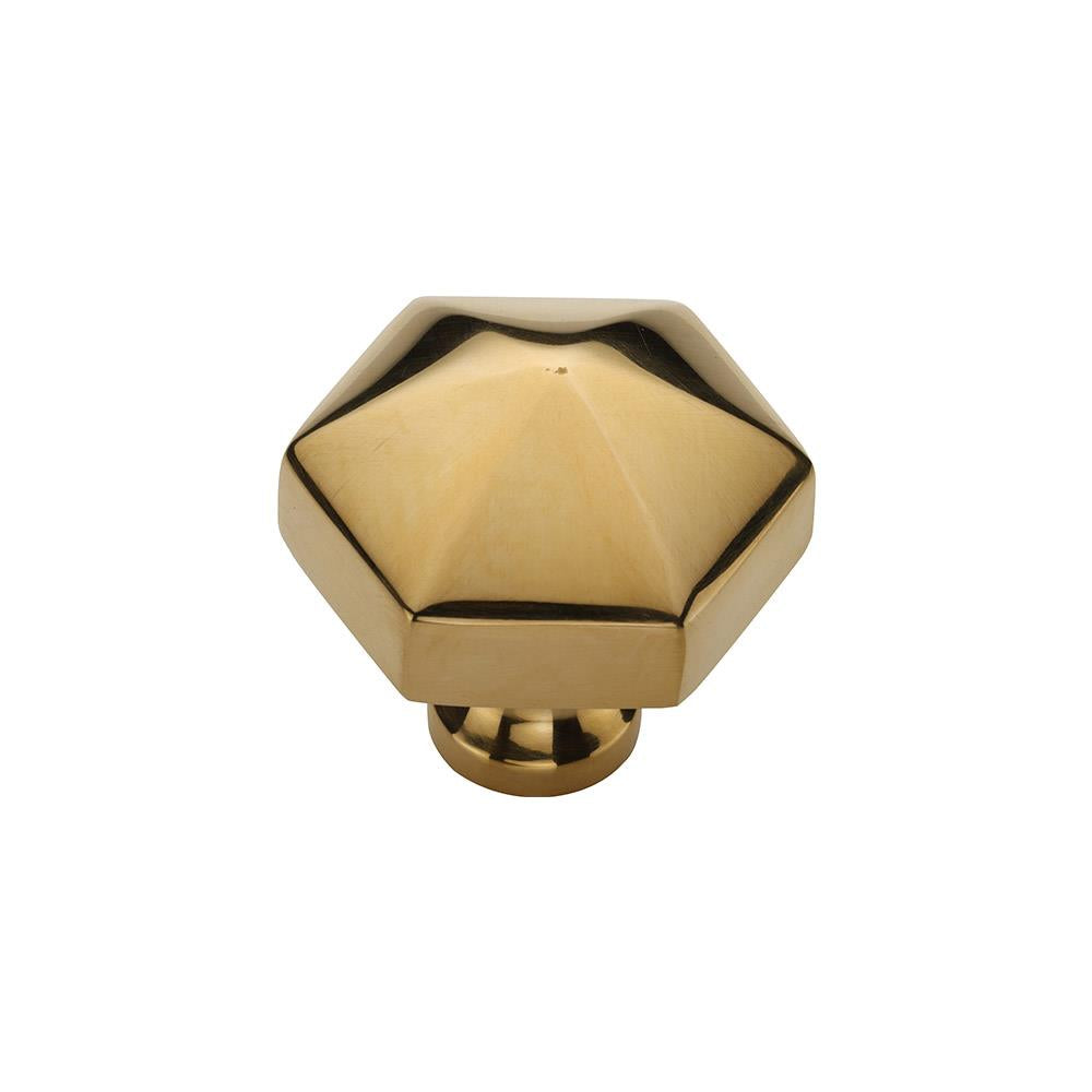 Ashley Norton MT2238 Hex Knob in Unlacquered Brass
