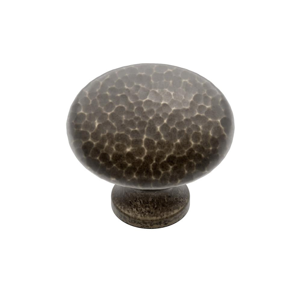 Ashley Norton H117 Hammered Round Knob in Medium White Bronze