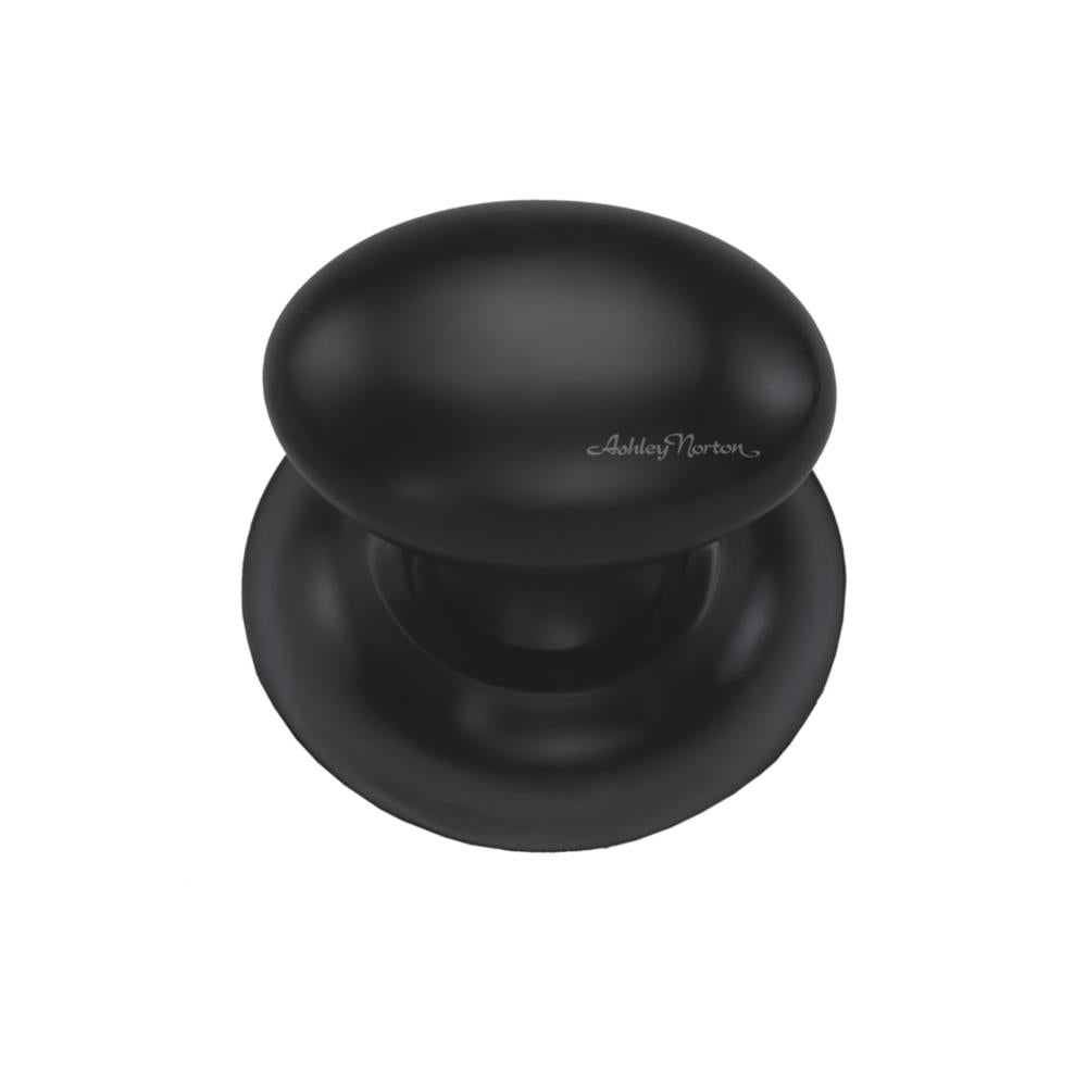 Ashley Norton MT0114 Egg Knob on Rose in Flat Black