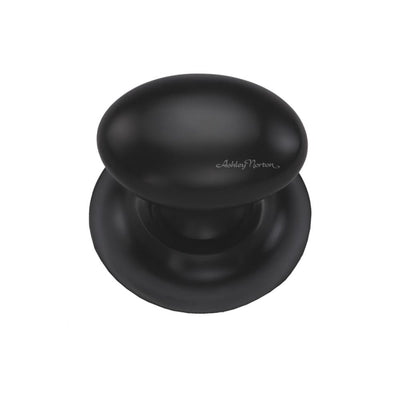 Ashley Norton MT0114 Egg Knob on Rose in Flat Black