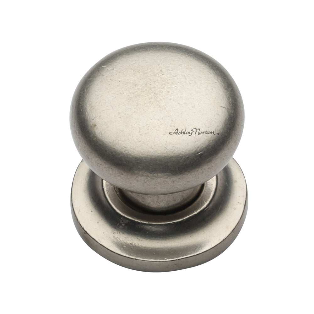 Ashley Norton 113 Round Knob on Rose in White Bronze