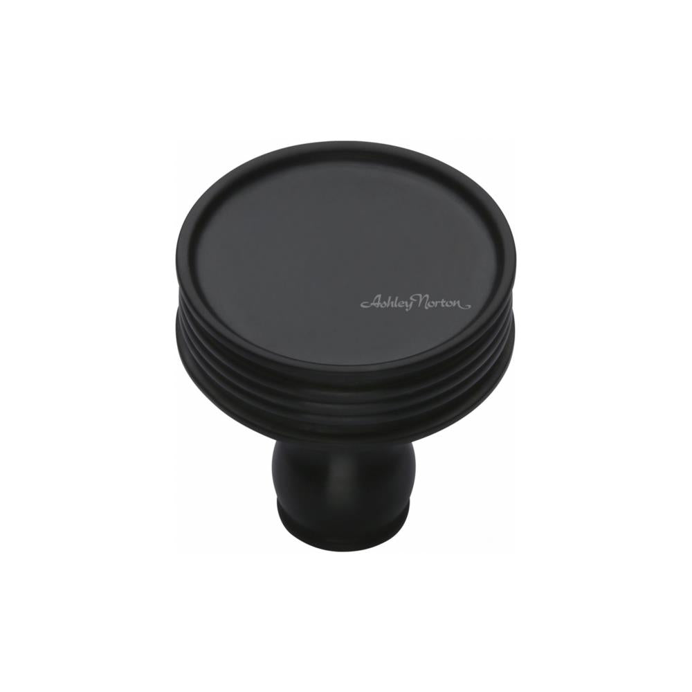 Ashley Norton MT4547 Ridged Knob in Flat Black