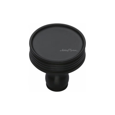 Ashley Norton MT4547 Ridged Knob in Flat Black