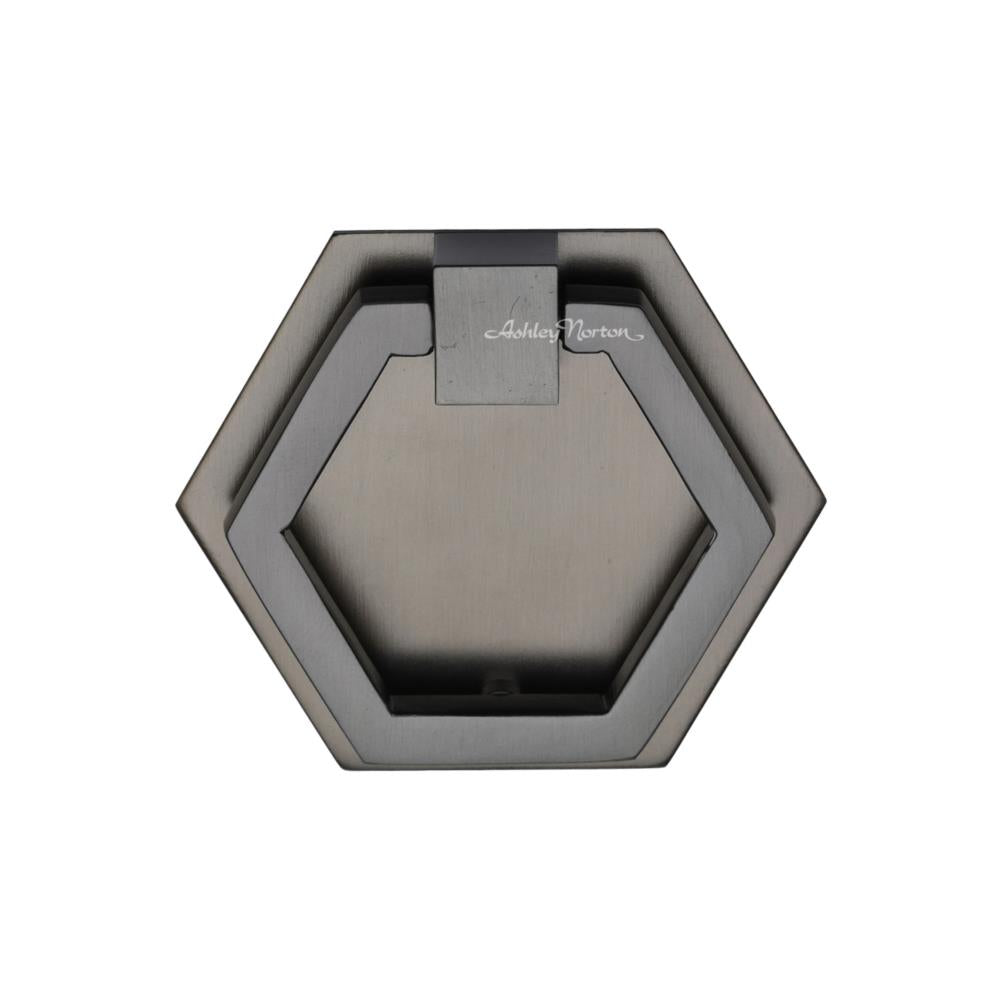 Ashley Norton MT6347 Hex Backplate Drop Pull in Flat Black