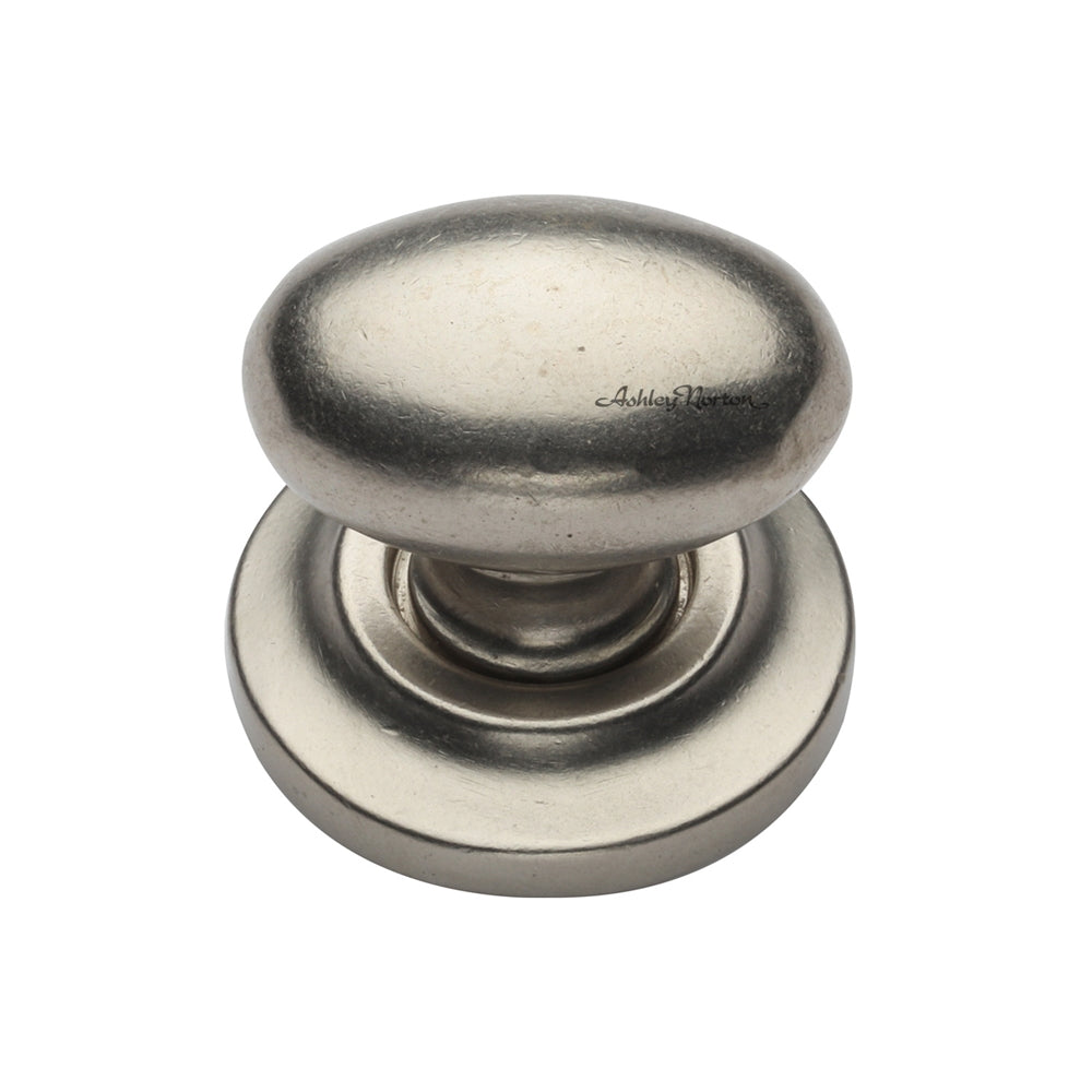 Ashley Norton 114 Egg Knob on Rose in White Bronze