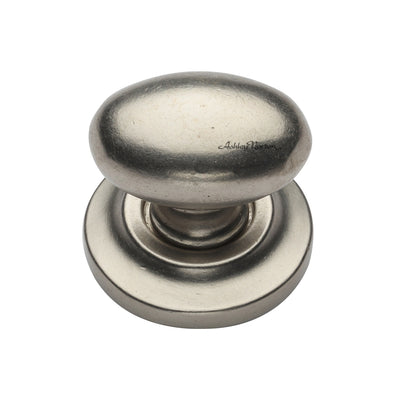 Ashley Norton 114 Egg Knob on Rose in White Bronze