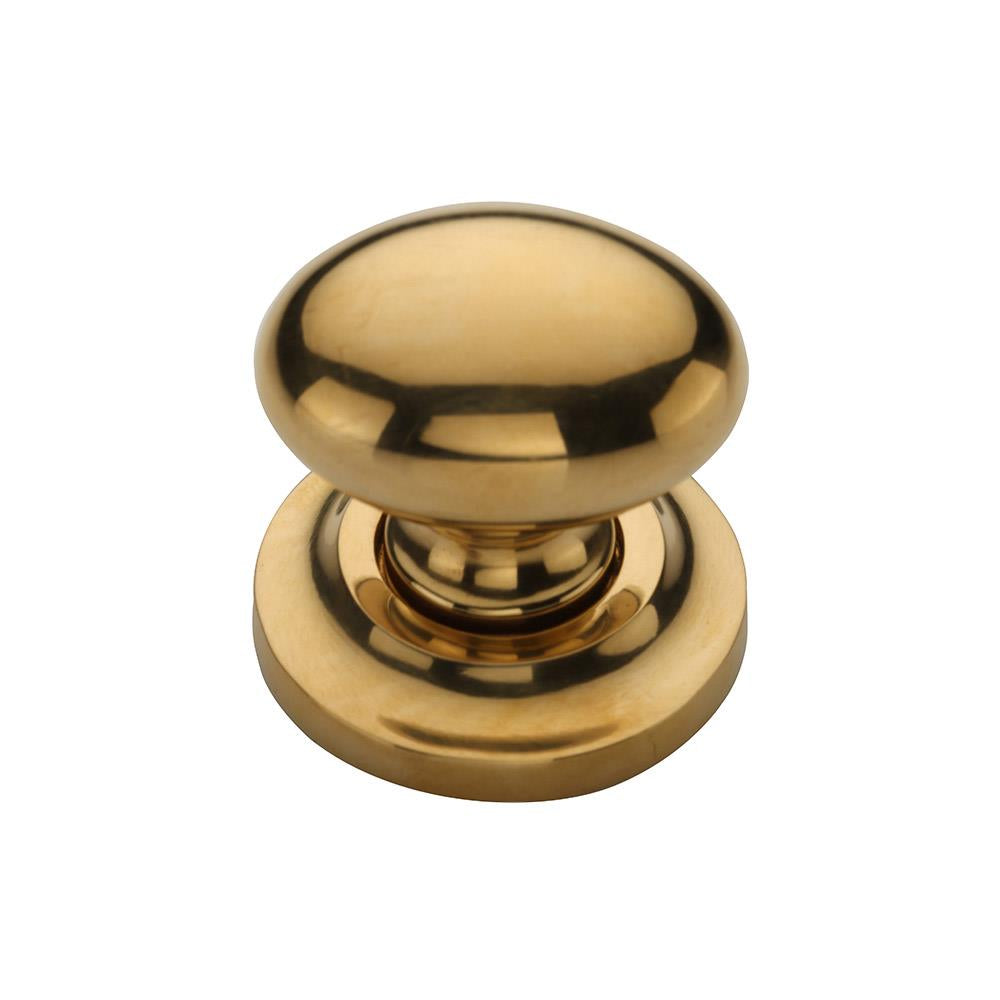 Ashley Norton MT0114 Egg Knob on Rose in Unlacquered Brass