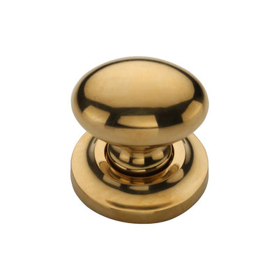 Ashley Norton MT0114 Egg Knob on Rose in Unlacquered Brass