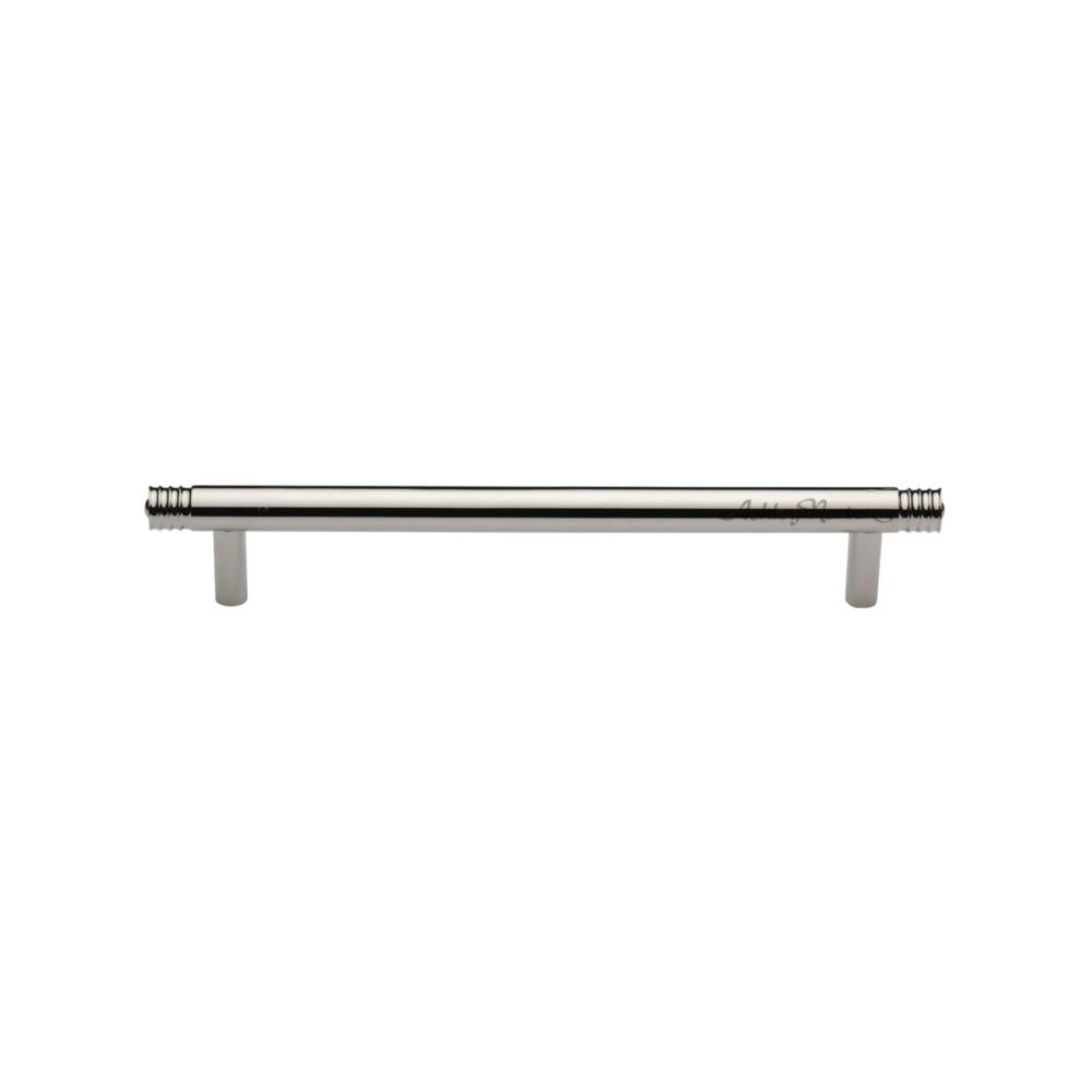 Ashley Norton MT4446 Zurich Ridged Pull in Polished Nickel