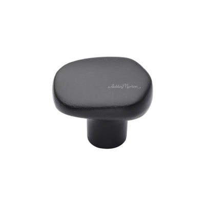 Ashley Norton 3927 Round Stone Knob in Matte Black