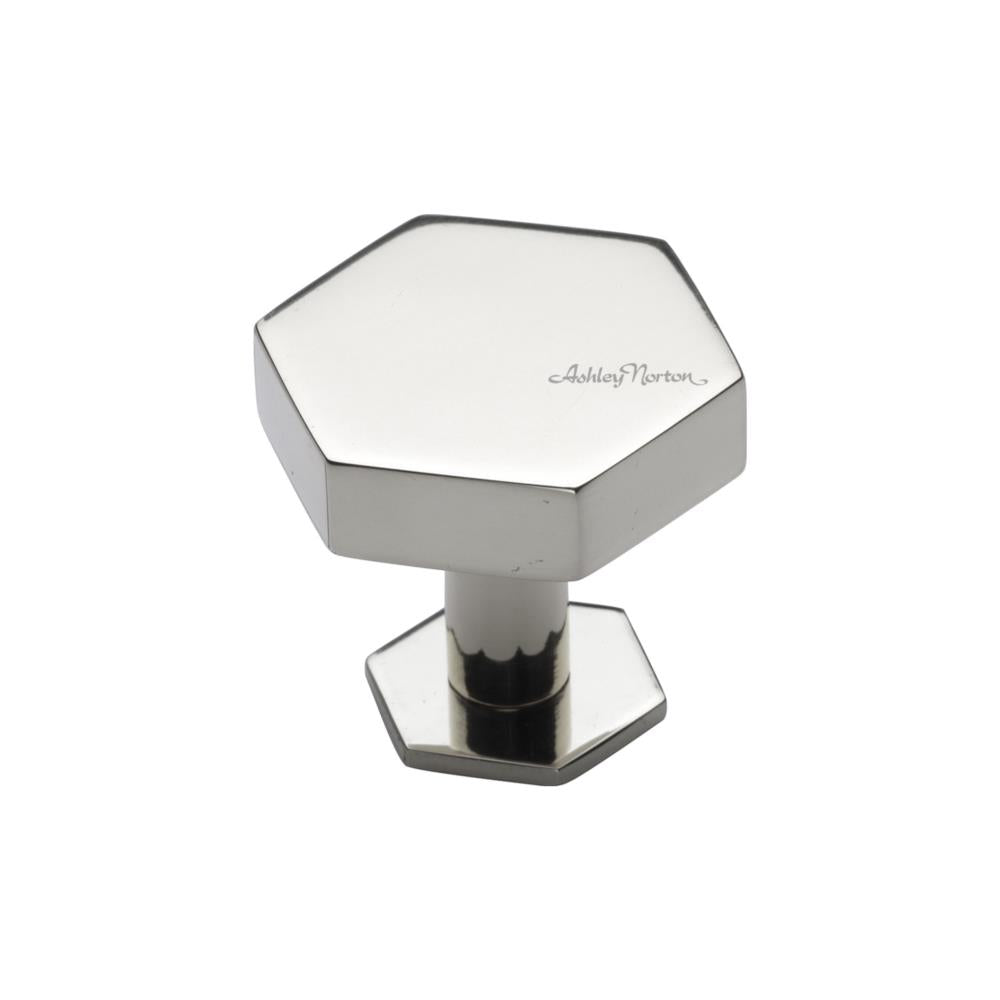 Ashley Norton MT4335 Hex Cabinet Knob in Polished Nickel