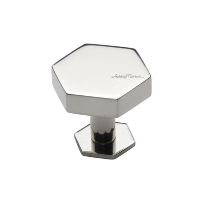 Ashley Norton MT4335 Hex Cabinet Knob in Polished Nickel
