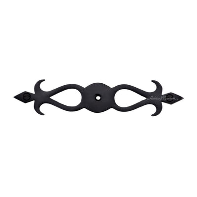 Ashley Norton MT42FL Fleur-de-Lis Backplate in Flat Black