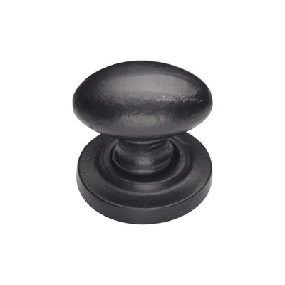 Ashley Norton 114 Egg Knob on Rose in Matte Black