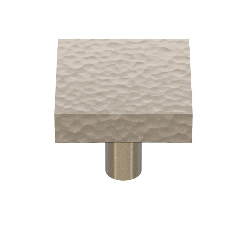 Ashley Norton H3897 Hammered Square Knob in White Bronze