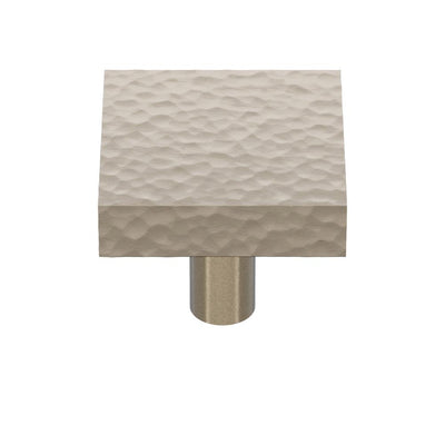 Ashley Norton H3897 Hammered Square Knob in White Bronze