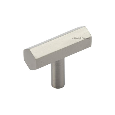 Ashley Norton MT4423 Hex T-Pull Cabinet Knob in Satin Nickel