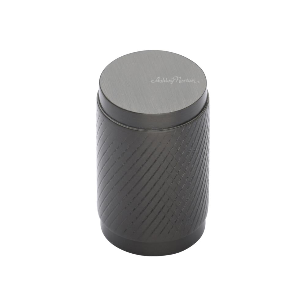 Ashley Norton MT3850 Knurled Stick Cabinet Knob in Flat Black