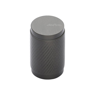 Ashley Norton MT3850 Knurled Stick Cabinet Knob in Flat Black