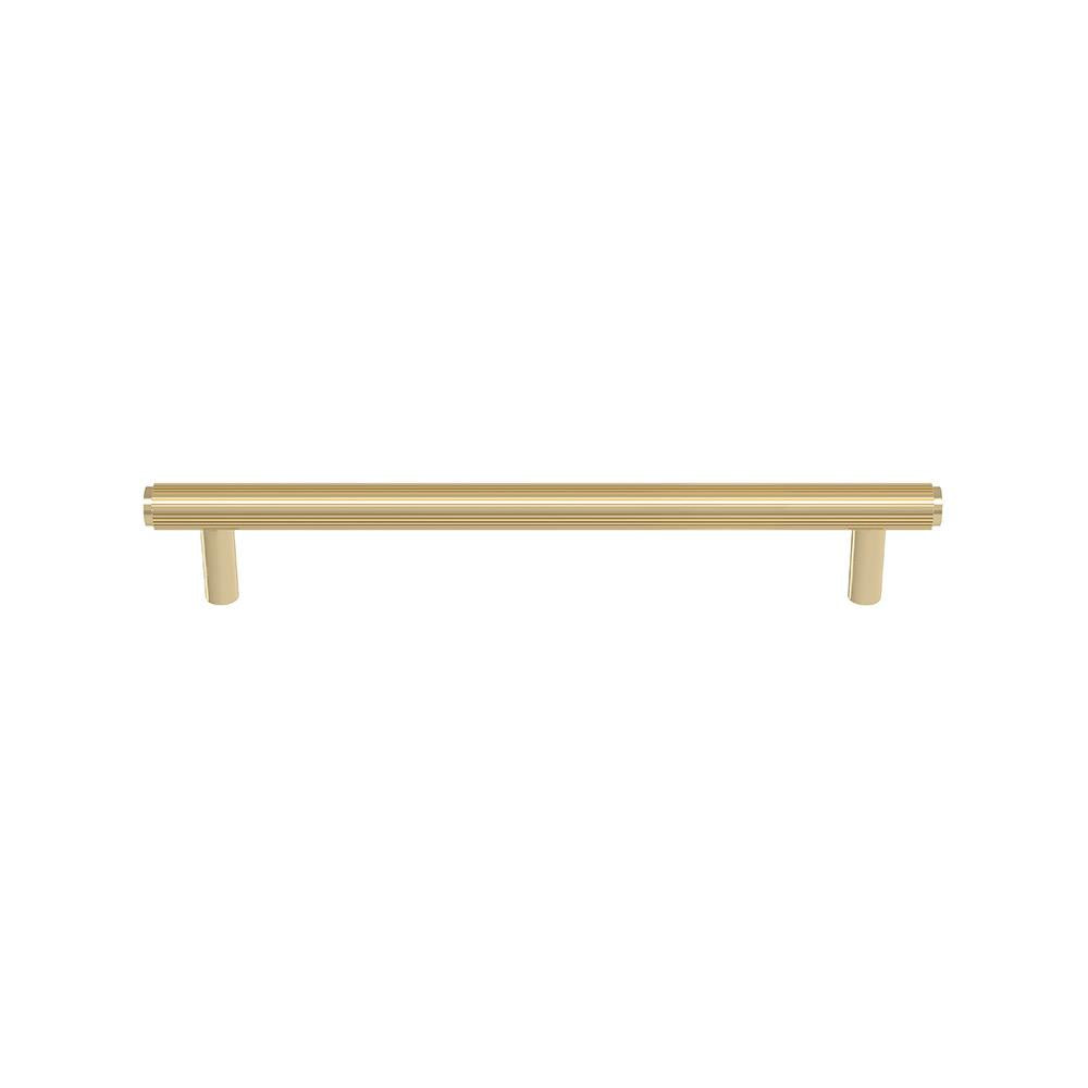 Ashley Norton MT4447 Lucerne Reeded Cabinet Pull in Unlacquered Brass