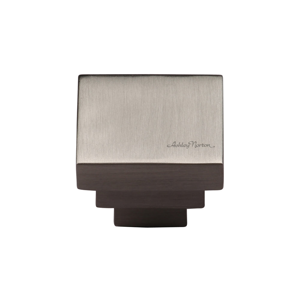 Ashley Norton MT3672 Square Stepped Knob in Satin Nickel