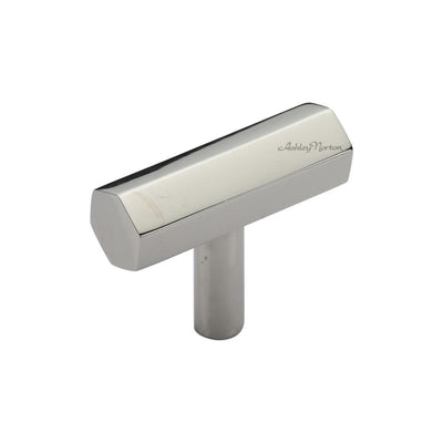 Ashley Norton MT4423 Hex T-Pull Cabinet Knob in Polished Nickel