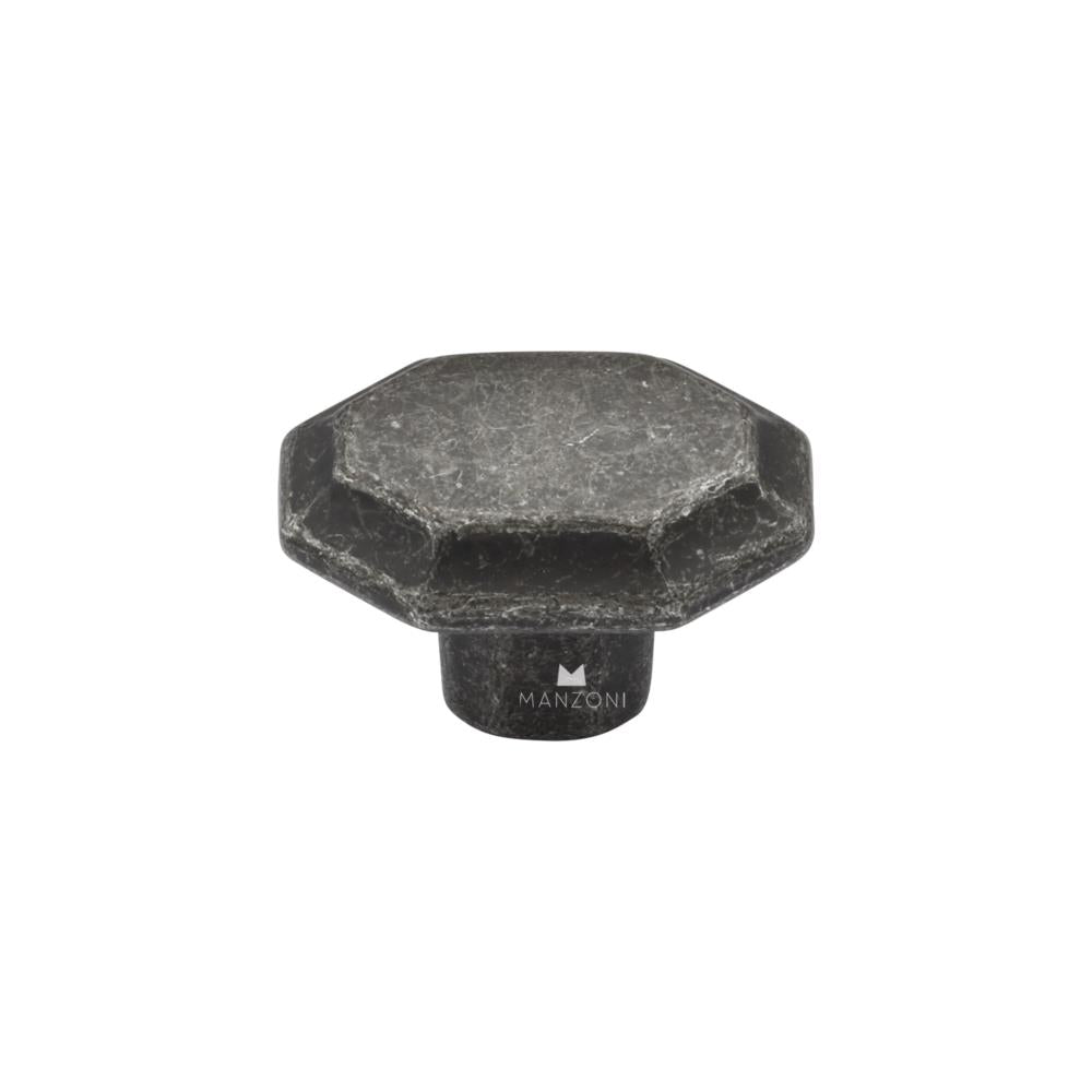 Ashley Norton MG0832 Avenue Knob in Vintage Black Iron