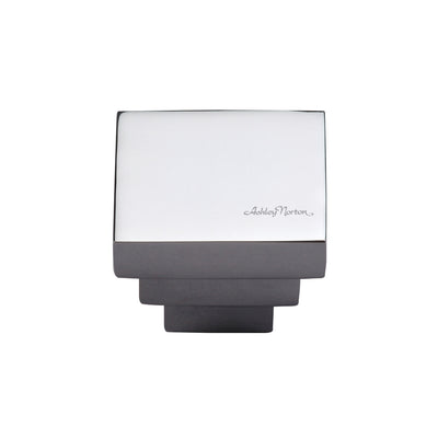 Ashley Norton MT3672 Square Stepped Knob in Polished Chrome