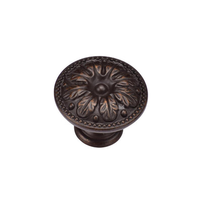 Ashley Norton MB4479 Floral Round Knob in Lacquered Bronze