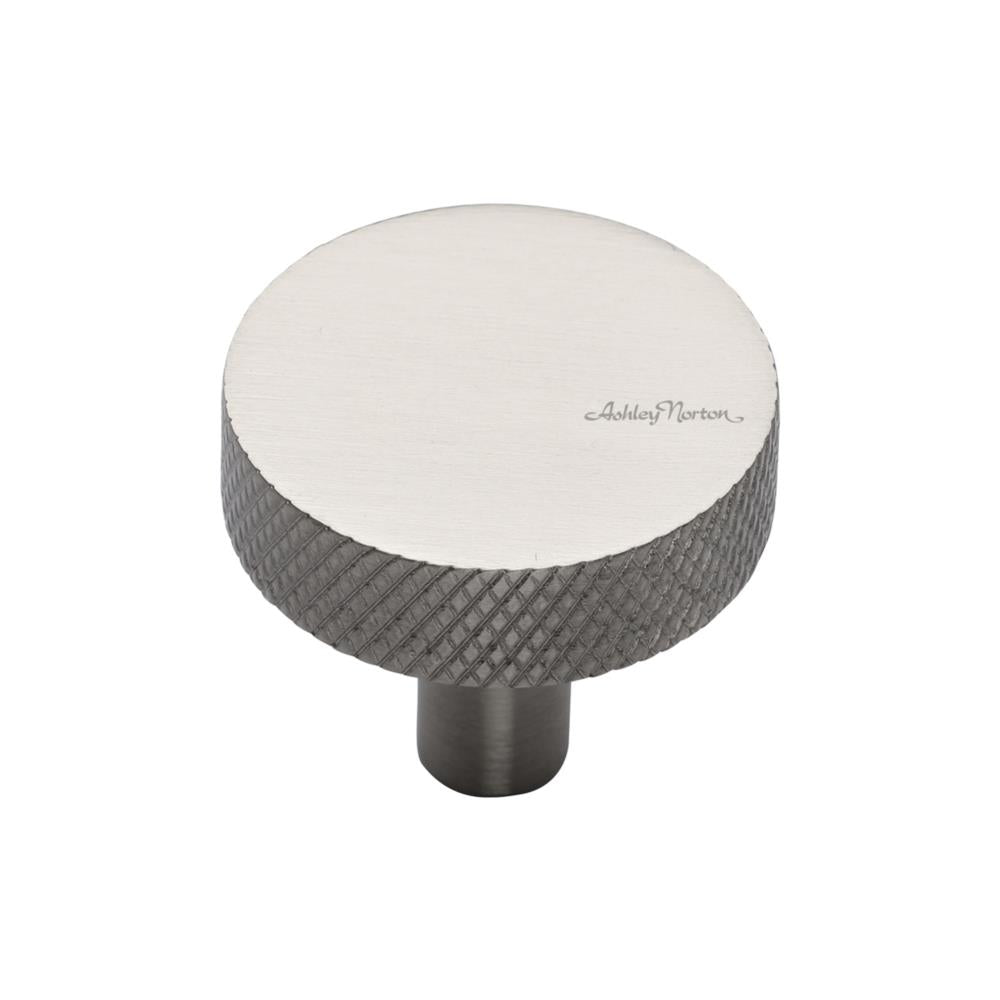 Ashley Norton MT3884 Knurled Helios Cabinet Knob in Satin Nickel