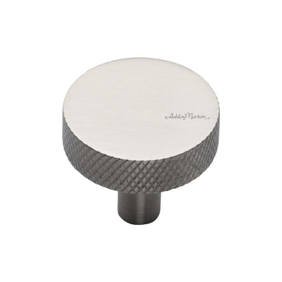 Ashley Norton MT3884 Knurled Helios Cabinet Knob in Satin Nickel