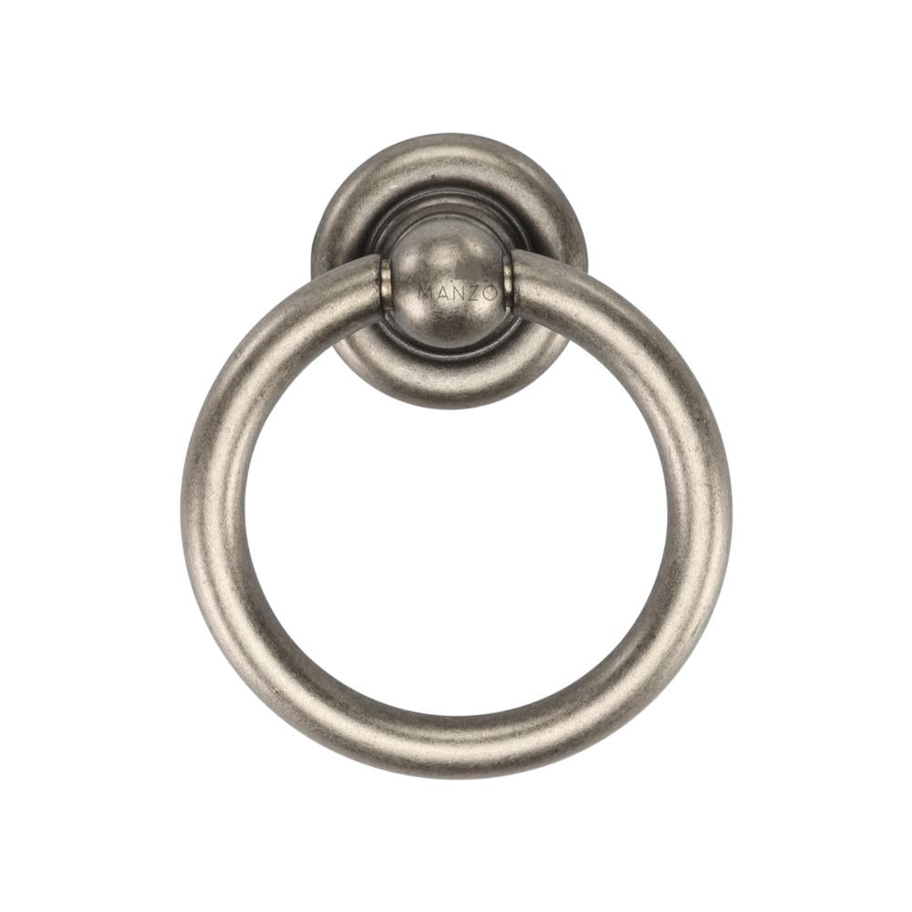 Ashley Norton MB9213 Classic Round Drop Pull in Distressed Pewter