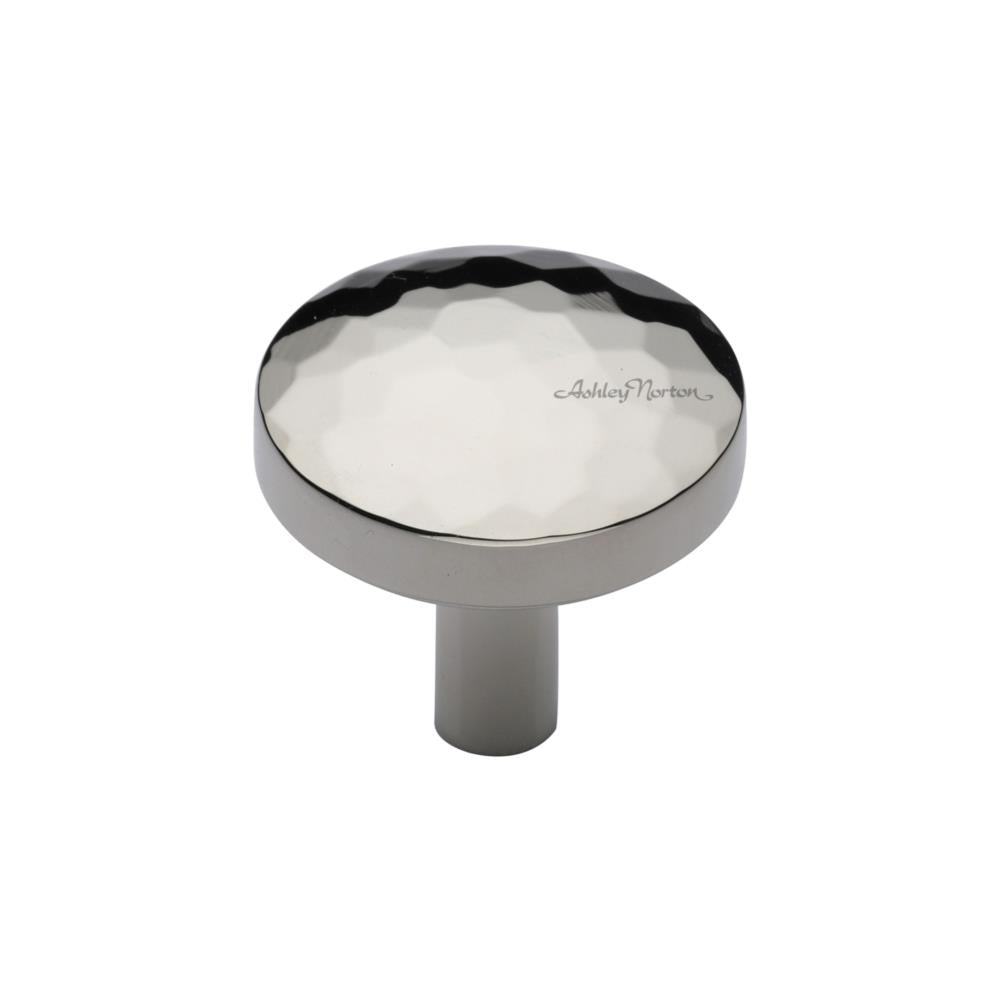 Ashley Norton MT3877 Tayo Hammered Cabinet Knob in Polished Nickel